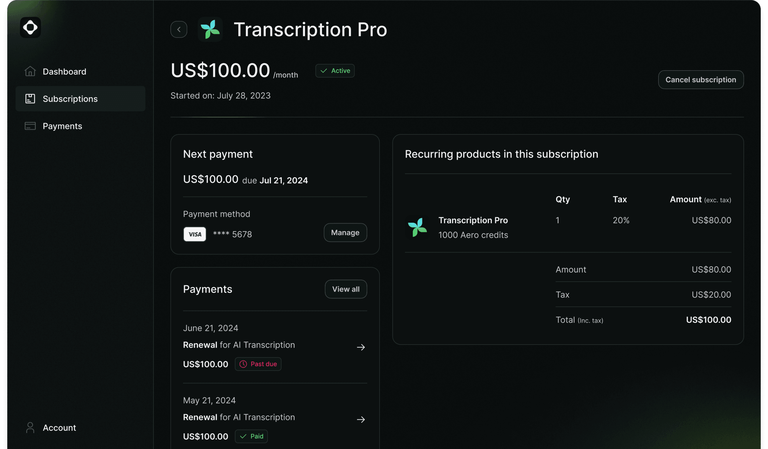 Subscription illustration